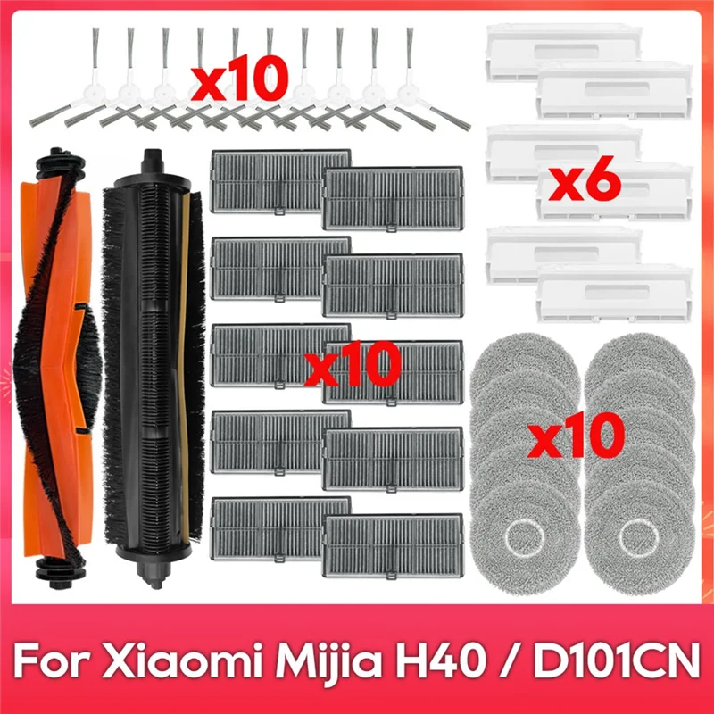 Для Xiaomi Mijia H40/D101CN основная боковая щетка Hepa фильтр швабра тряпки мешок для пыли робот-пылесосы аксессуары Запчасти
Для Xiaomi Mijia H40/D101CN основная боковая щетка Hepa фильтр швабра тряпки мешок для пыли робот-пылесосы аксессуары Запчасти