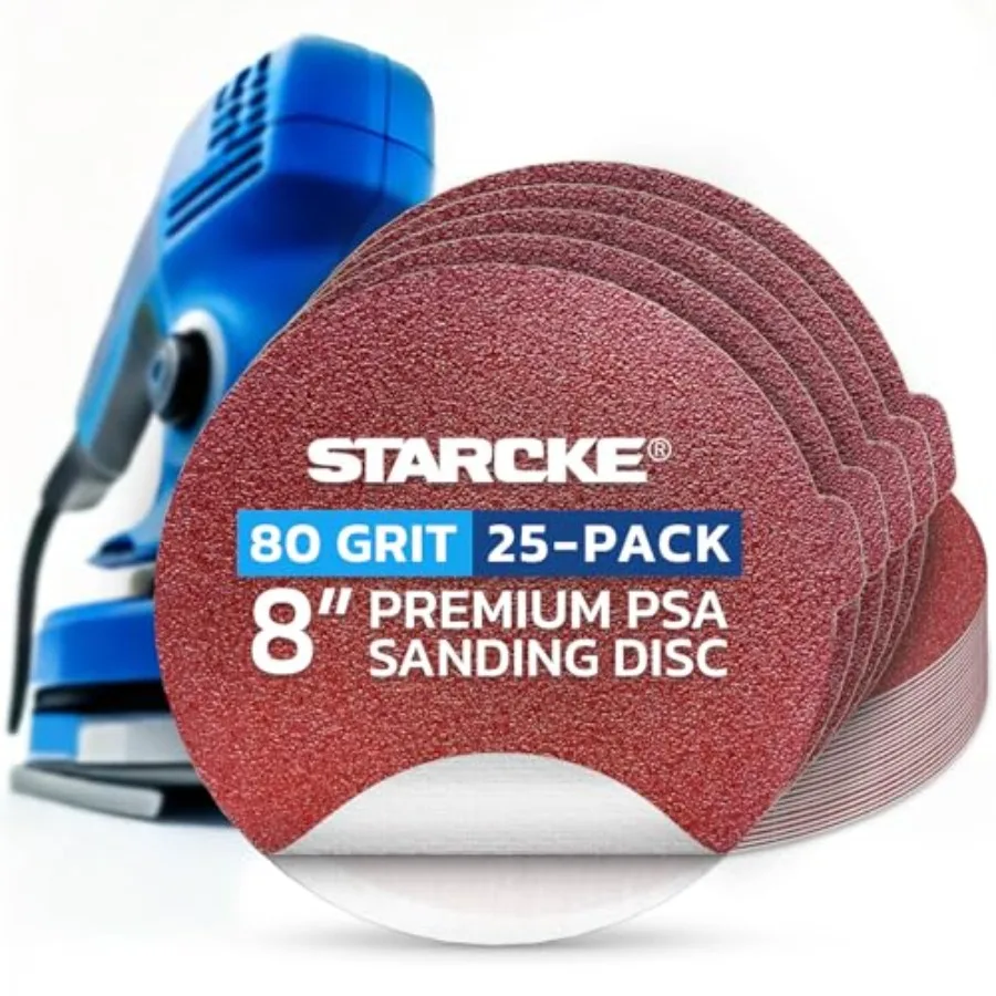 8 inch Sanding Disc Self Stick Orbital Sander Pads No Hole - Premium Sandpaper Discs Aluminum Oxide Durable PSA Sand Paper Roun
8 inch Sanding Disc Self Stick Orbital Sander Pads No Hole - Premium Sandpaper Discs Aluminum Oxide Durable PSA Sand Paper Roun