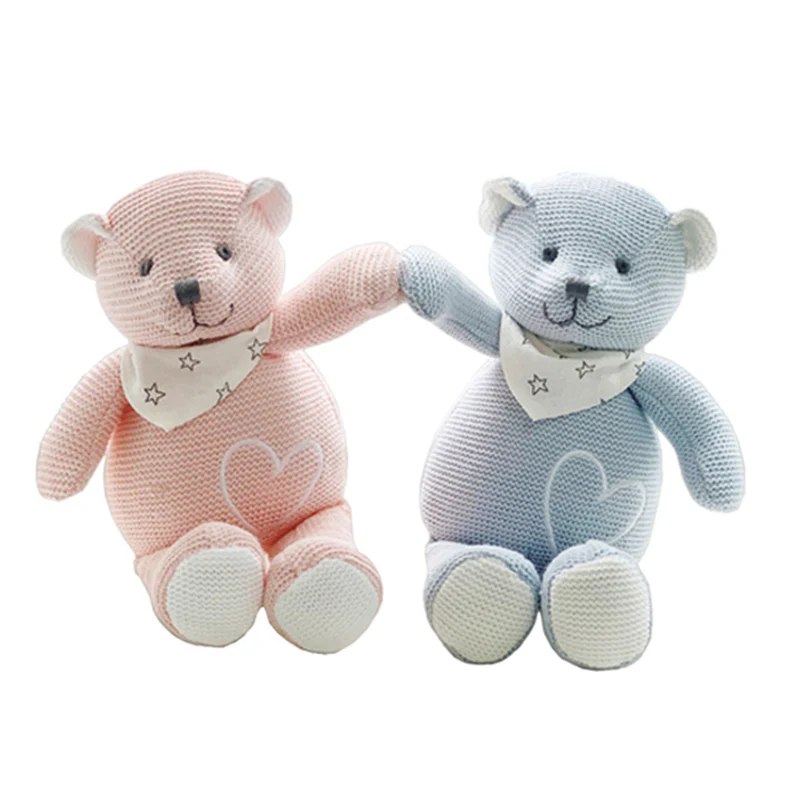 27CM Knit Animal Toy for Boy Girl Appease Doll Soft Knitted Bear Stuffed Animal Sleeping Toys Baby Gifts
27CM Knit Animal Toy for Boy Girl Appease Doll Soft Knitted Bear Stuffed Animal Sleeping Toys Baby Gifts
