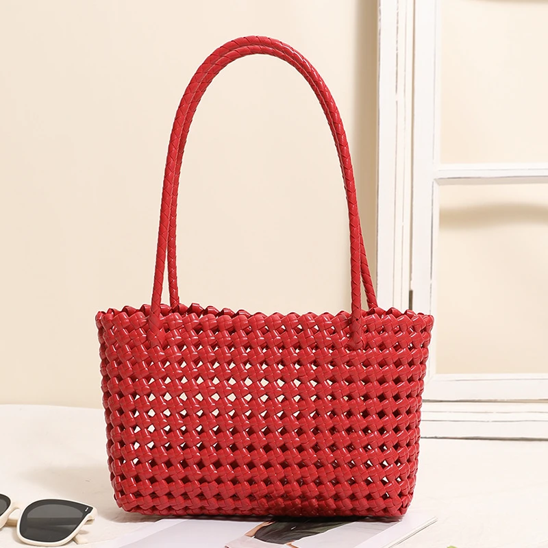 Hollow Out Woven Tote Bag For Women Solid Color Minimalist Pvc Handwoven Basket Bag Daily Commute Handbag
Hollow Out Woven Tote Bag For Women Solid Color Minimalist Pvc Handwoven Basket Bag Daily Commute Handbag