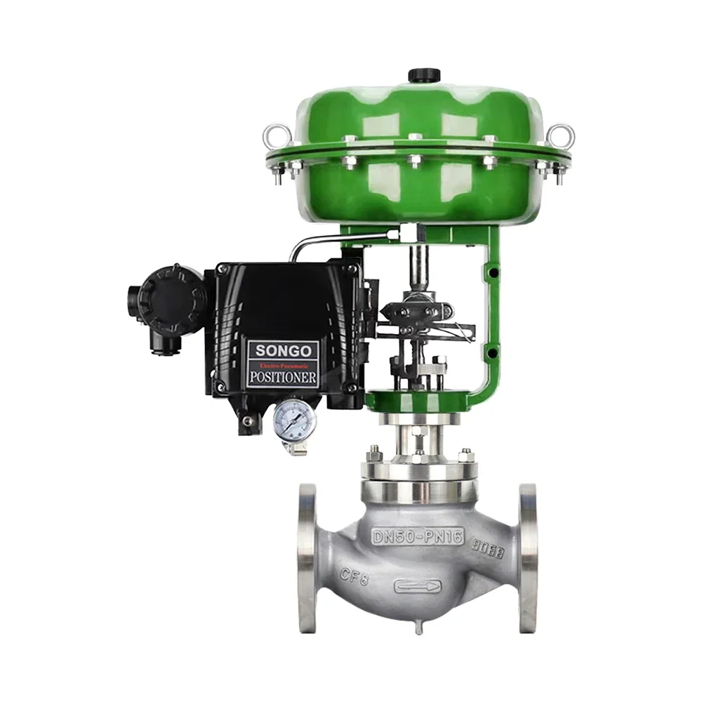 DN25 ss304 pneumatic diaphragm control flange golobe valve single seat pneumatic control valve with positioner
DN25 ss304 pneumatic diaphragm control flange golobe valve single seat pneumatic control valve with positioner