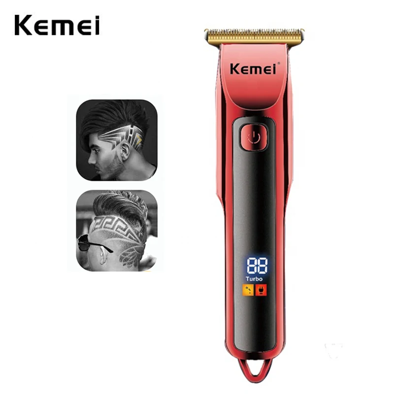 Kemei 0mm Hair Trimmer Barber Hair Clipper Cordless Hair Cutting Machine T-blade Beard Shaving Machine Electric Razor Men Cutter
Kemei 0mm Hair Trimmer Barber Hair Clipper Cordless Hair Cutting Machine T-blade Beard Shaving Machine Electric Razor Men Cutter