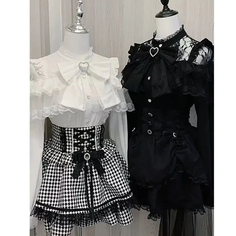 Kawaii Women Shirts Jirai Kei Lolita Y2K Cute Japanese Style Blouse Elegant Long Sleeve Sweet Tops Casual Aesthetic Shirt 2024
Kawaii Women Shirts Jirai Kei Lolita Y2K Cute Japanese Style Blouse Elegant Long Sleeve Sweet Tops Casual Aesthetic Shirt 2024