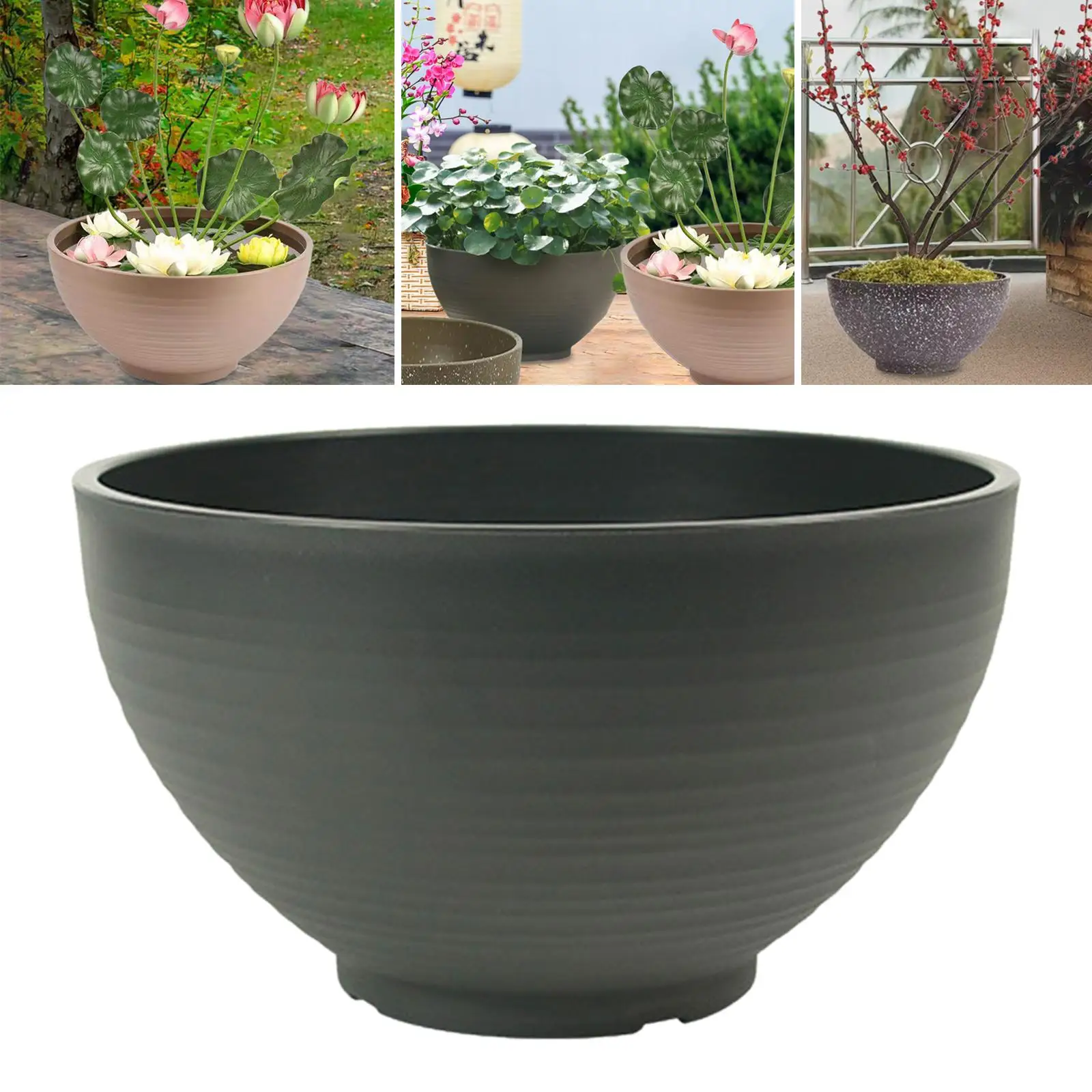 Garden Bowl Planter with Water Lily Flower Pot, Ideal for Bonsai And Flower Display
Garden Bowl Planter with Water Lily Flower Pot, Ideal for Bonsai And Flower Display