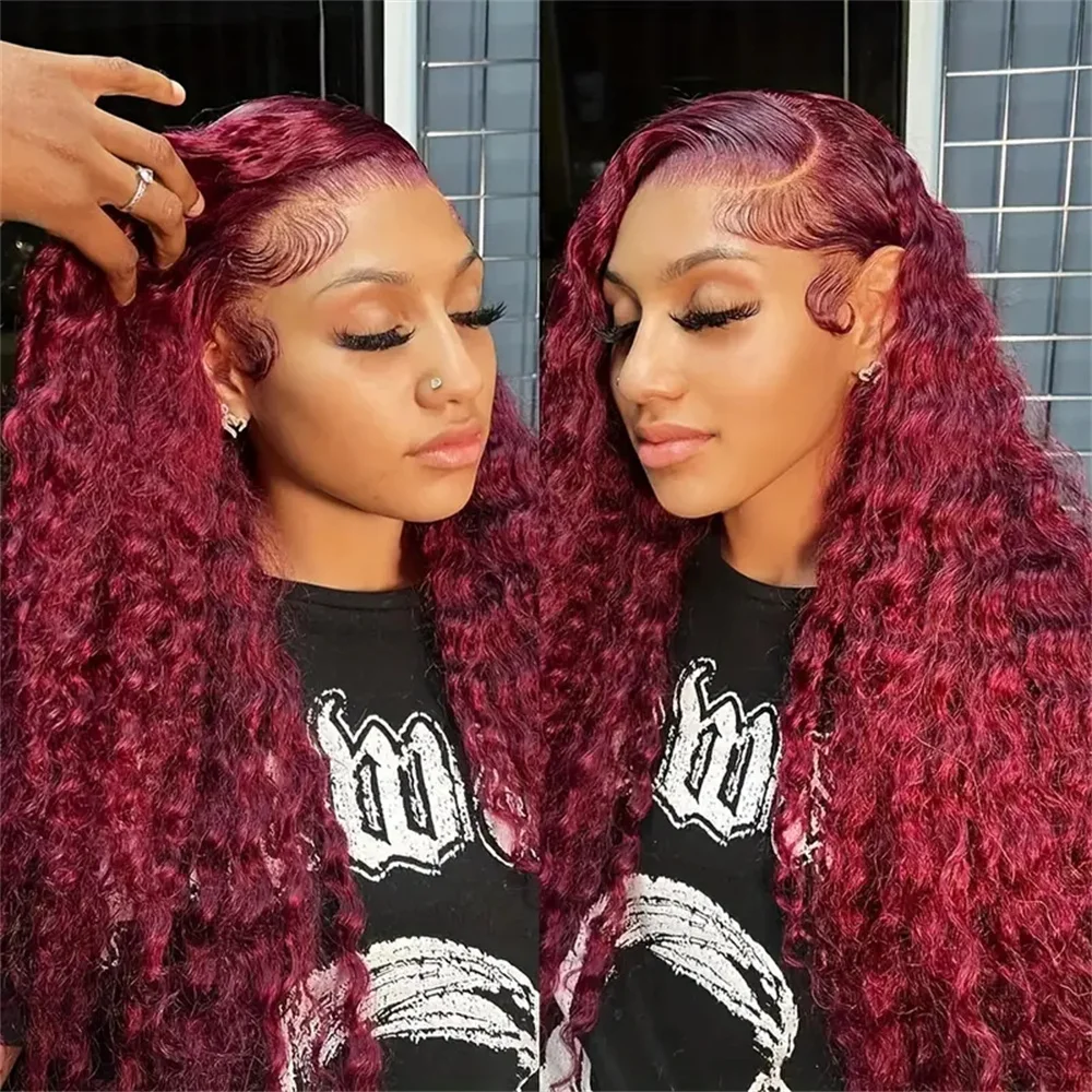 Silkwave 30 32 Inch Burgundy 13x6 Hd Lace Frontal Human Hair Wig Brazilian 99J Red Curly Wigs Deep Wave Lace Front Wigs Women 
Silkwave 30 32 Inch Burgundy 13x6 Hd Lace Frontal Human Hair Wig Brazilian 99J Red Curly Wigs Deep Wave Lace Front Wigs Women