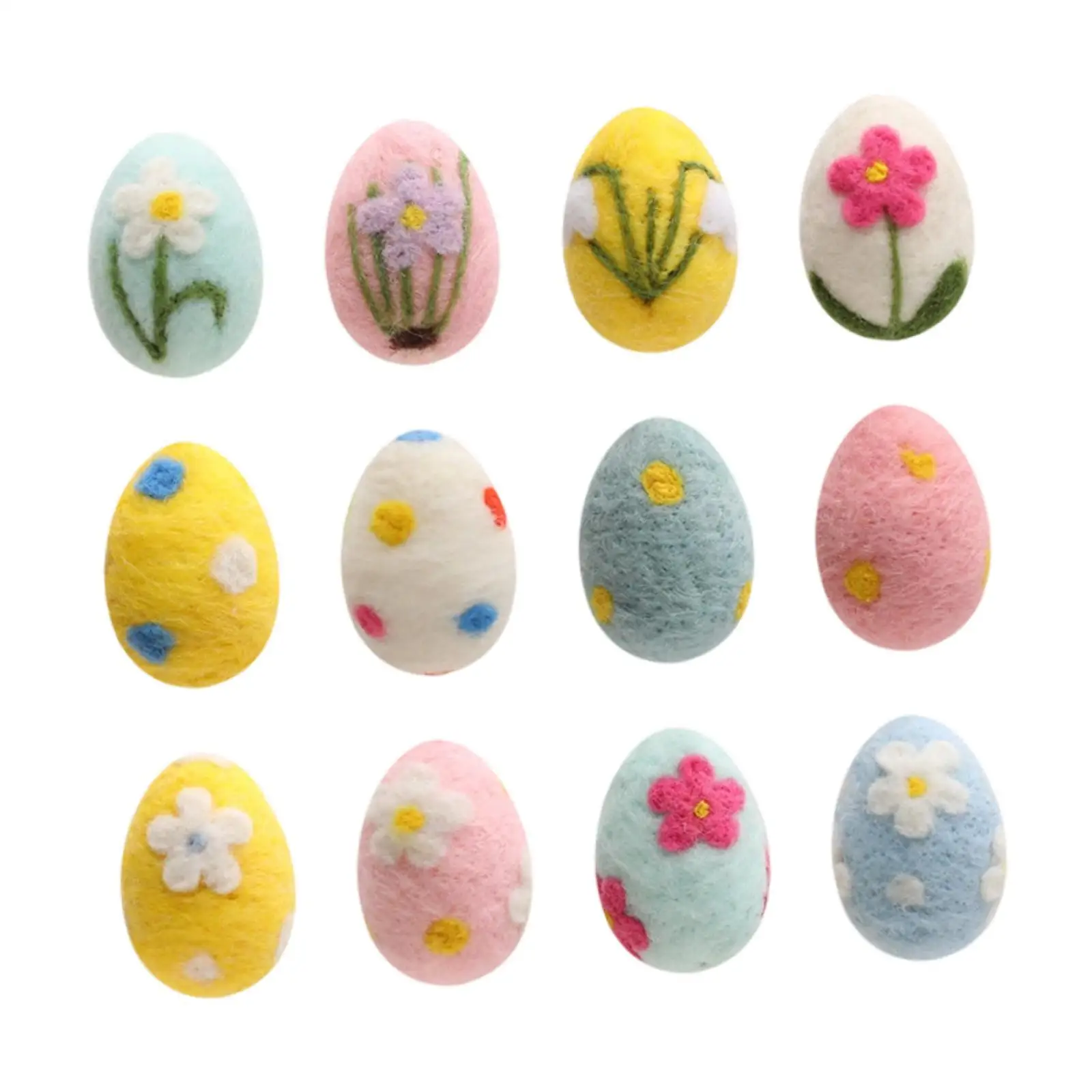 12 Pieces Felted Easter Eggs Decor Novelty Gift Cute Artwork Colorful Decorative for Office Holiday Indoor Birthday Festival
12 Pieces Felted Easter Eggs Decor Novelty Gift Cute Artwork Colorful Decorative for Office Holiday Indoor Birthday Festival