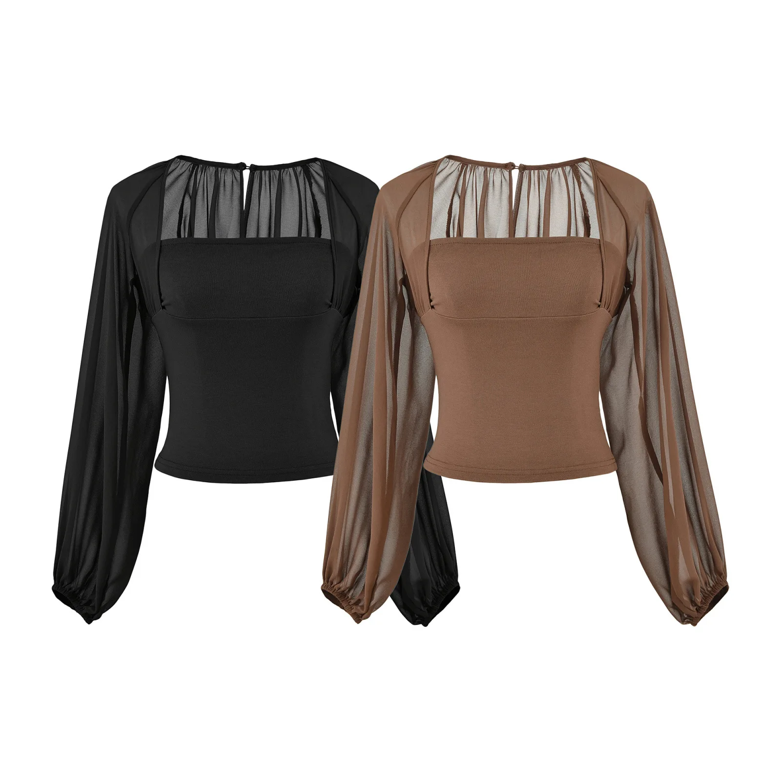 Dave&Di Women's Clothing 2026 Summer New Style Spicy Girl Wind Mesh Splicing Long Sleeved T-shirt Lantern Sleeve Shirt Top
Dave&Di Women's Clothing 2026 Summer New Style Spicy Girl Wind Mesh Splicing Long Sleeved T-shirt Lantern Sleeve Shirt Top