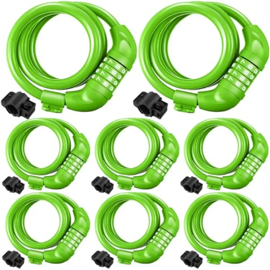 8 Pcs Bike Locks Bulk High Security 4 Digit Heavy Duty Bicycle Cable Locks with Mounting Bracket 4 Ft Resettable Coiling Bike L
8 Pcs Bike Locks Bulk High Security 4 Digit Heavy Duty Bicycle Cable Locks with Mounting Bracket 4 Ft Resettable Coiling Bike L