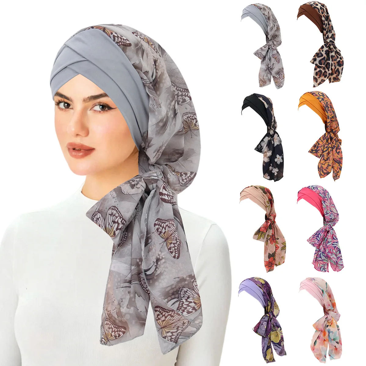 2 Pcs/Set Chiffon Women Print Turban Cap Muslim Hijab Inner Caps Hair Loss Cover Beanies Bonnet Long Tail Headscarf Bandana
2 Pcs/Set Chiffon Women Print Turban Cap Muslim Hijab Inner Caps Hair Loss Cover Beanies Bonnet Long Tail Headscarf Bandana