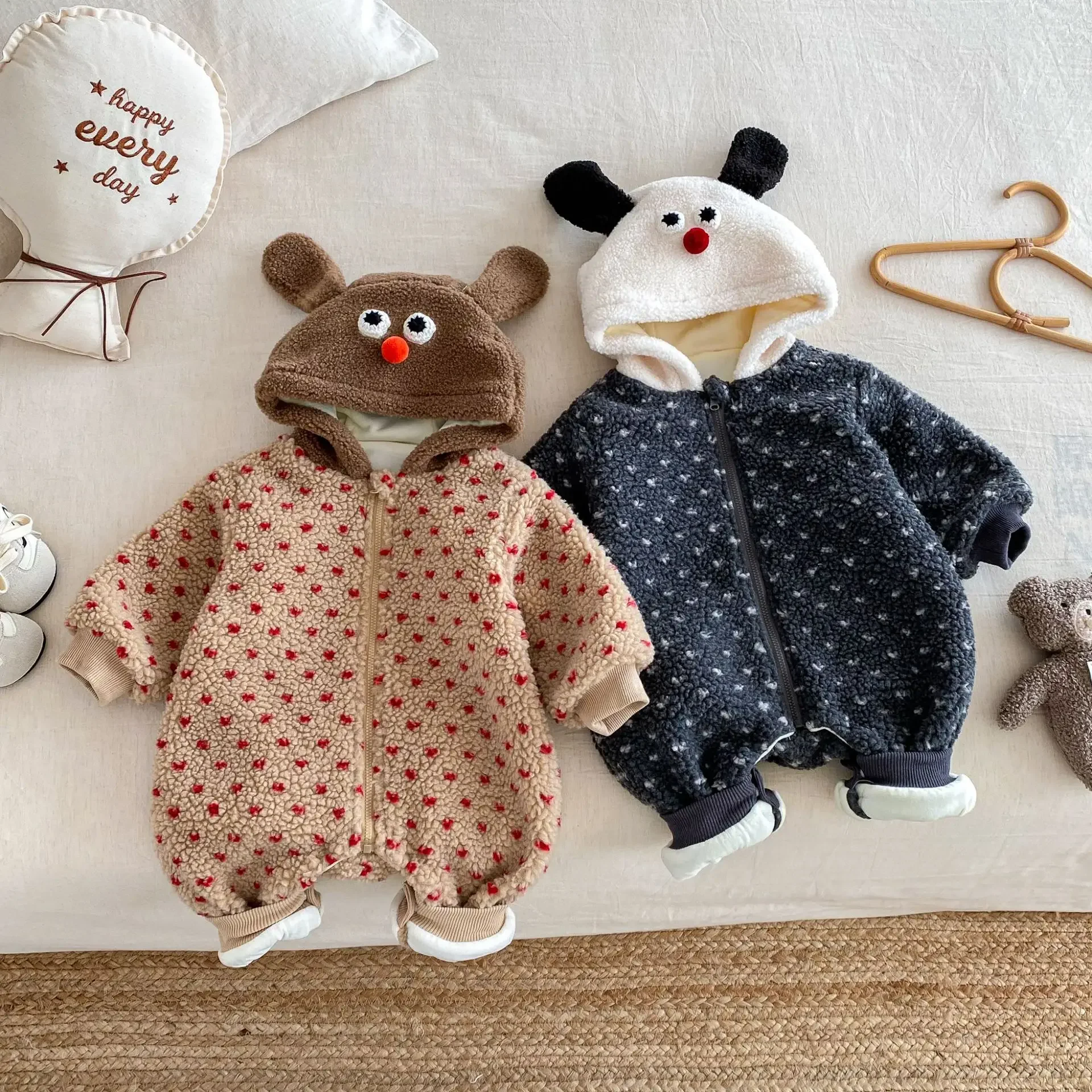 New Baby Fleece Lined Romper 0-24M Newborn Girl Boy Printed Cartoon Animal Hooded Warm Onesie Jumpsuit Kids Winter Cute Outfit
New Baby Fleece Lined Romper 0-24M Newborn Girl Boy Printed Cartoon Animal Hooded Warm Onesie Jumpsuit Kids Winter Cute Outfit