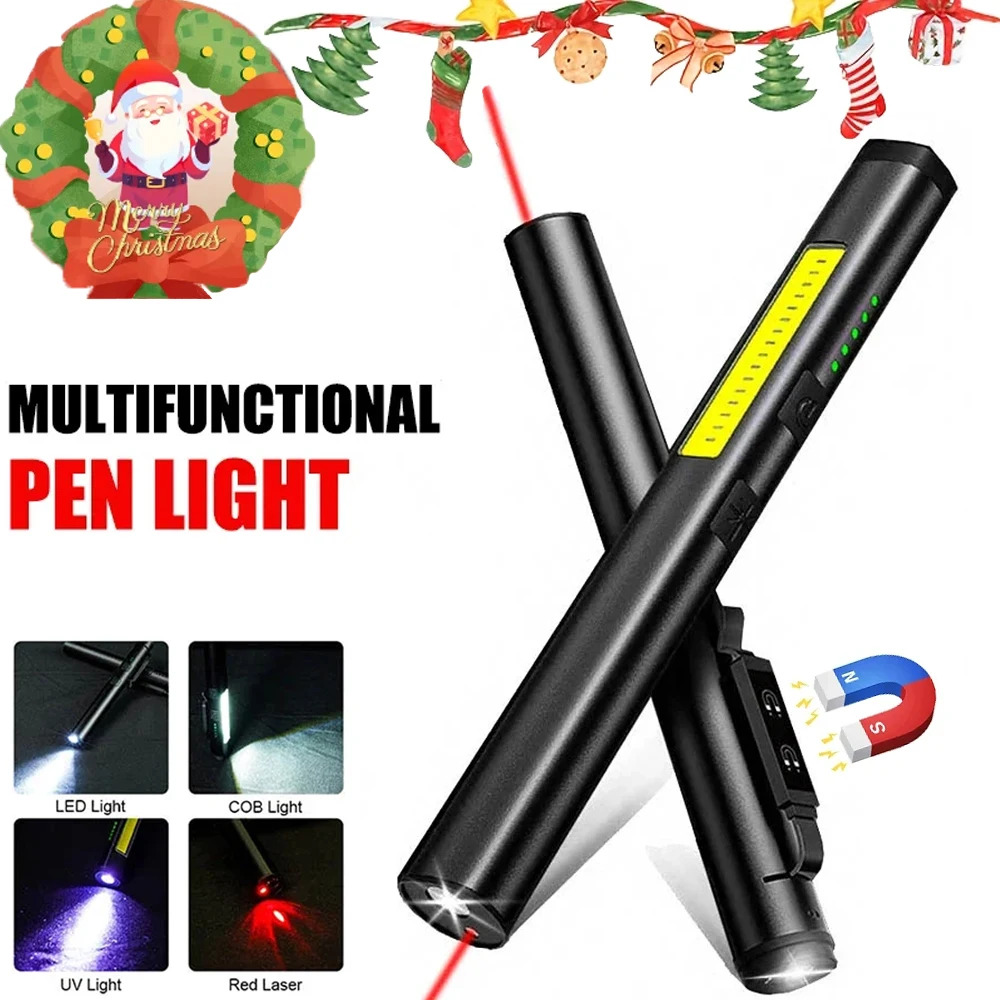Multifunctional 4 in 1 LED Flashlight USB Rechargeable Torch with Pen Clip Portable Light with Magnetic for Outdoor Emergency
Multifunctional 4 in 1 LED Flashlight USB Rechargeable Torch with Pen Clip Portable Light with Magnetic for Outdoor Emergency