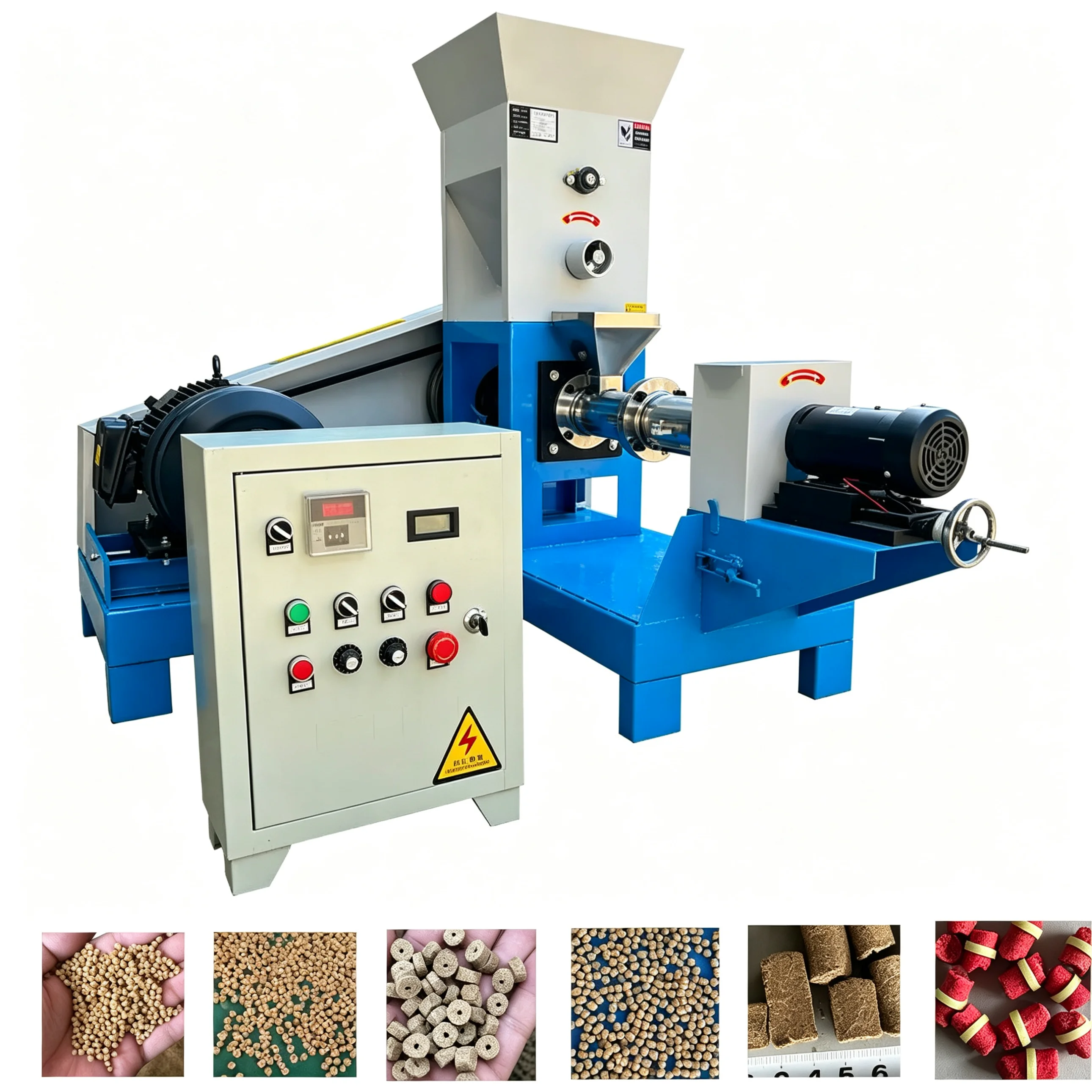 Intelligent Floating Fish Feed Extruder, Feed Granulator 1-10mm, for Production of Dog Food, Turtle Food, Rabbit Food Production
Intelligent Floating Fish Feed Extruder, Feed Granulator 1-10mm, for Production of Dog Food, Turtle Food, Rabbit Food Production