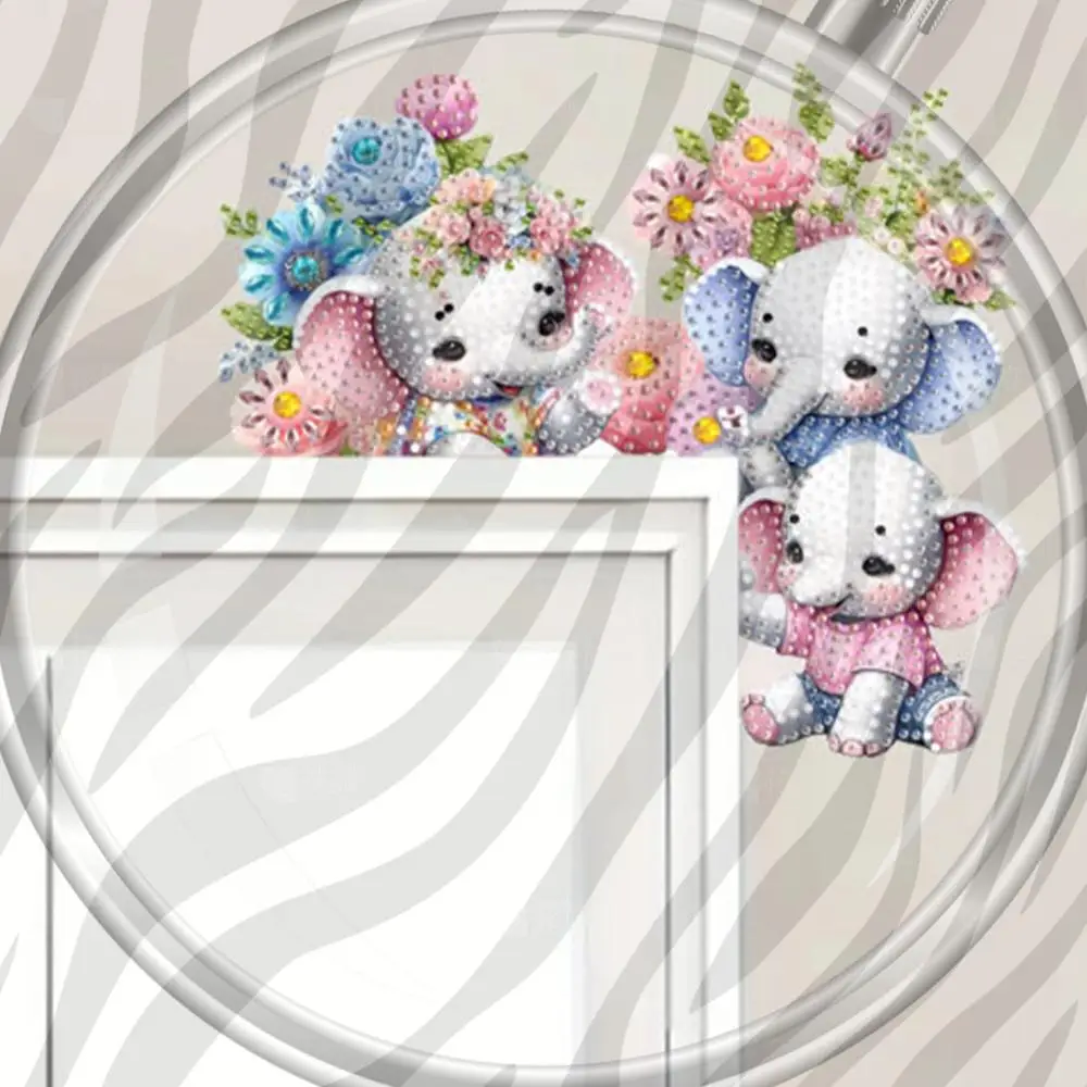 Baby Elephant Diamond Art Door Right Angle Sign for Indoor Outdoor Wall
Baby Elephant Diamond Art Door Right Angle Sign for Indoor Outdoor Wall