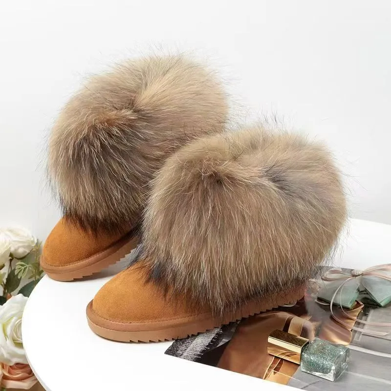 2026 Women's New Fox Fur Winter One Piece Snow Boots Warm Color European and American Style Thickened Warm Girl 43
2026 Women's New Fox Fur Winter One Piece Snow Boots Warm Color European and American Style Thickened Warm Girl 43