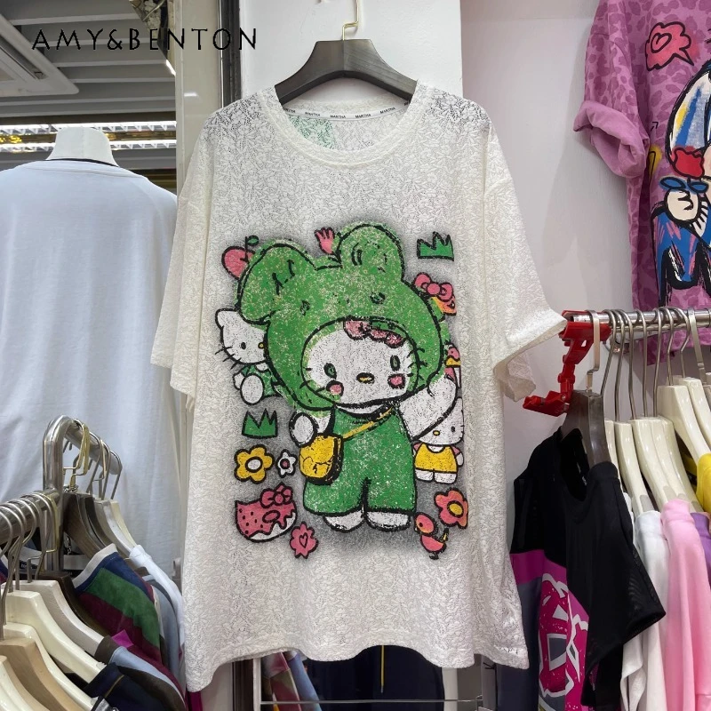 2025 New Heavy Industry Cartoon Design Short-sleeved Y2k T-shirt Women's Loose Casual Versatile Sweet Cute Top T Shirts Pullover
2025 New Heavy Industry Cartoon Design Short-sleeved Y2k T-shirt Women's Loose Casual Versatile Sweet Cute Top T Shirts Pullover