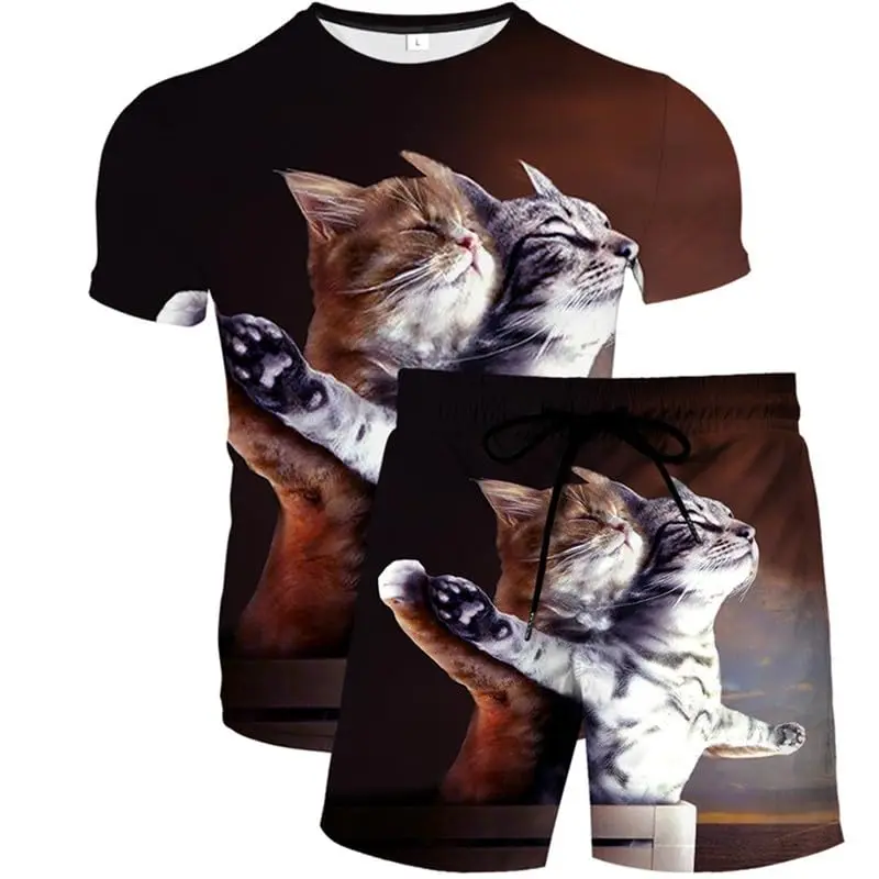 Funny Cat 3D Printing Women/Men T-Shirt and Beach Board Shorts Casual 2 Piece Set Summer Tracksuit Streetwear
Funny Cat 3D Printing Women/Men T-Shirt and Beach Board Shorts Casual 2 Piece Set Summer Tracksuit Streetwear