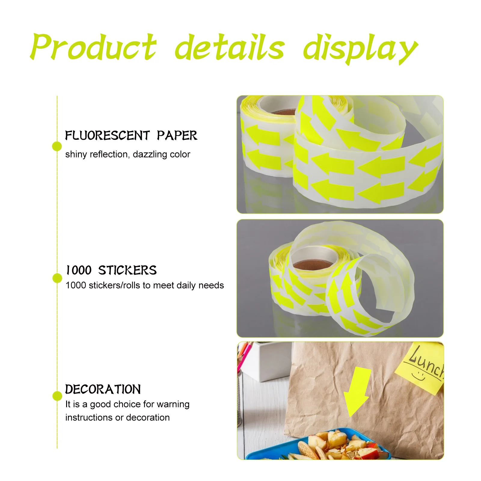 1 Roll Fluorescent Arrow Stickers Bright Diy Label For Bags Envelopes Crafts Decorative Self-Adhesive Warning Direction
1 Roll Fluorescent Arrow Stickers Bright Diy Label For Bags Envelopes Crafts Decorative Self-Adhesive Warning Direction