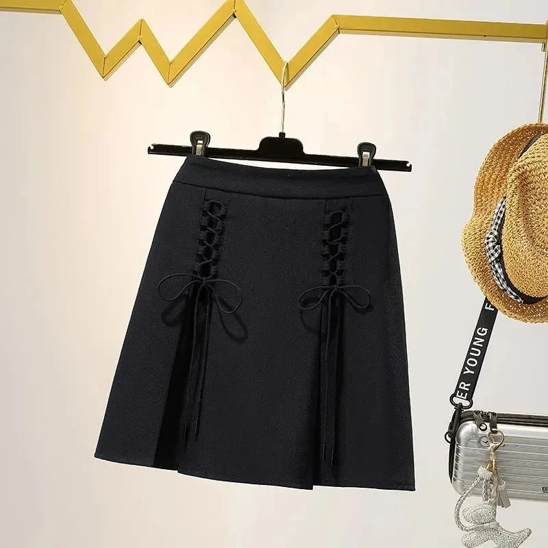 Skirts Womens Summer New Bow Strap Design A-line Skirt Elastic waist All-match Korean Style Pleated Skirt Mini Skirts Jupe Femme
Skirts Womens Summer New Bow Strap Design A-line Skirt Elastic waist All-match Korean Style Pleated Skirt Mini Skirts Jupe Femme