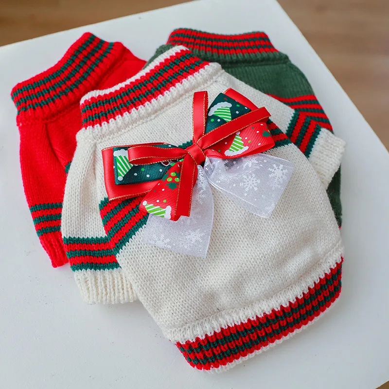 Sweet Bow Dog Clothes Christmas Happy Sweater Puppy Warm Knit Thickened Teddy Winter Pullover Pet Supplies
Sweet Bow Dog Clothes Christmas Happy Sweater Puppy Warm Knit Thickened Teddy Winter Pullover Pet Supplies