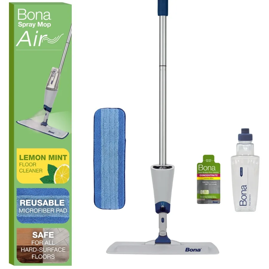 Spray Mop Air for Multi-Surface Floors Kit - Includes Reusable Microfiber Cleaning Pad and Lemon Mint Concentrate Solution
Spray Mop Air for Multi-Surface Floors Kit - Includes Reusable Microfiber Cleaning Pad and Lemon Mint Concentrate Solution