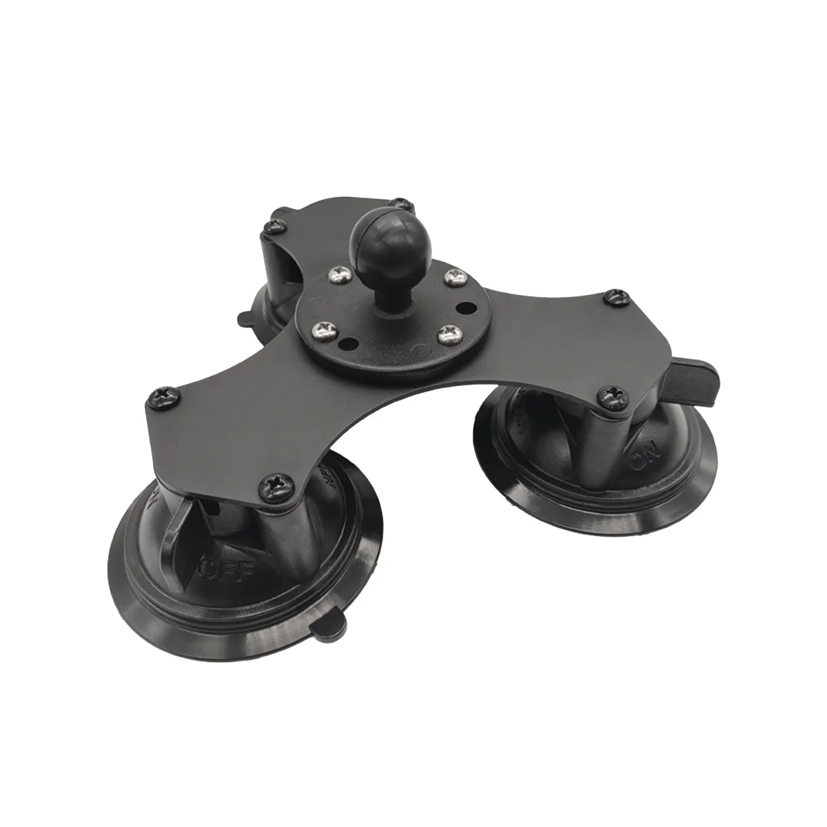 Ballhead Car Window Twist-Lock Triple Suction Cup Base with AMPS Hole Ball Mount for Camera Smartphone
Ballhead Car Window Twist-Lock Triple Suction Cup Base with AMPS Hole Ball Mount for Camera Smartphone