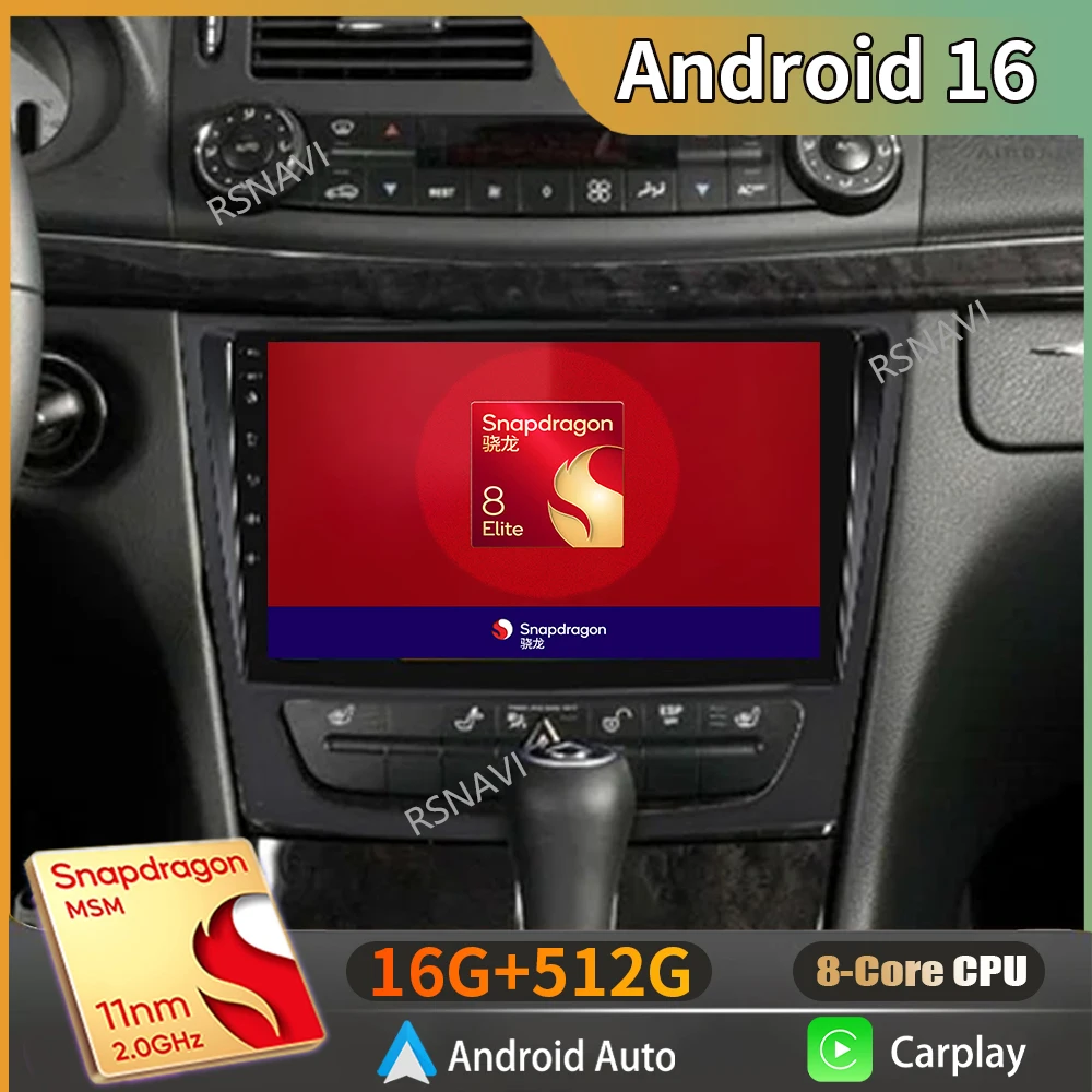 Qualcomm Snapdragon Android 16 Car Navi Multimedia Player For Mercedes Benz E-class W211 E200 E220 E300 E350 E240 E270 E280 W219
Qualcomm Snapdragon Android 16 Car Navi Multimedia Player For Mercedes Benz E-class W211 E200 E220 E300 E350 E240 E270 E280 W219
