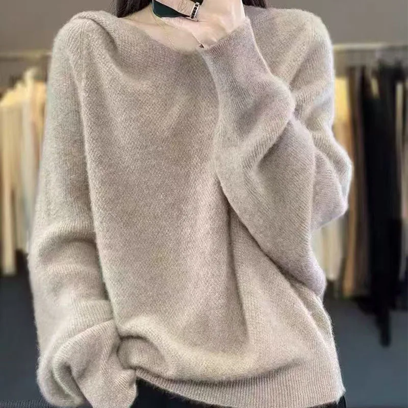 Autumn Winter New Fashion Outerwear Sweater Loose Fit Knitted Wool Batwing Sleeve Hoodie Women's Base Shirt Top Casual Style
Autumn Winter New Fashion Outerwear Sweater Loose Fit Knitted Wool Batwing Sleeve Hoodie Women's Base Shirt Top Casual Style
