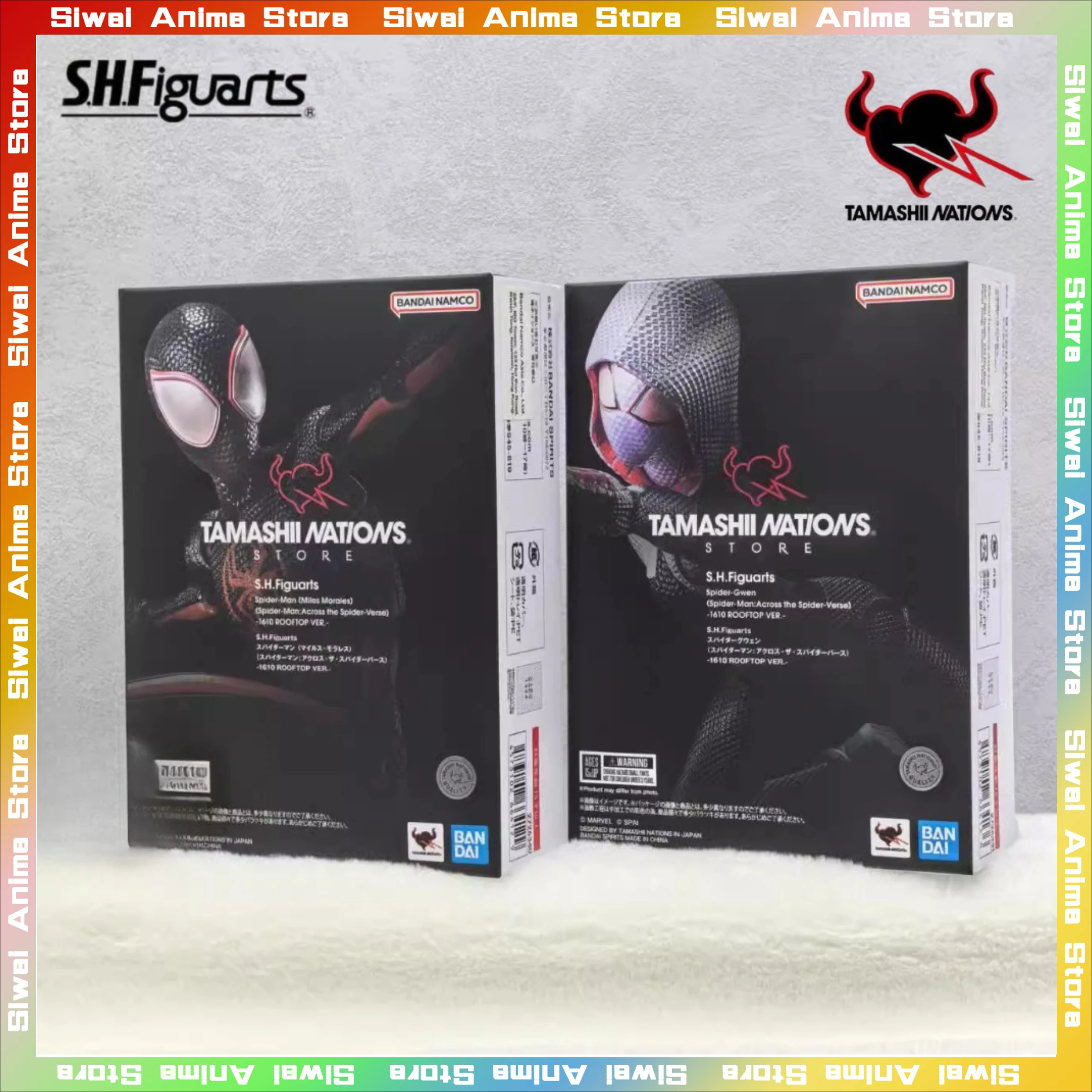 Оригинальный BANDAI Marvel Человек-Паук Майлз Моралес Spider-Gwen TNT версии S.H.Figuarts аниме фигурки Коллекция Модель игрушки
Оригинальный BANDAI Marvel Человек-Паук Майлз Моралес Spider-Gwen TNT версии S.H.Figuarts аниме фигурки Коллекция Модель игрушки