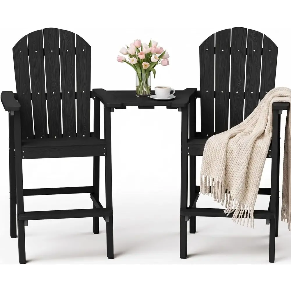 Set of 2 Oversized Outdoor Bar Height Adirondack Chairs - Weather-Resistant for Balcony, Deck, Backyard, or Poolside
Set of 2 Oversized Outdoor Bar Height Adirondack Chairs - Weather-Resistant for Balcony, Deck, Backyard, or Poolside