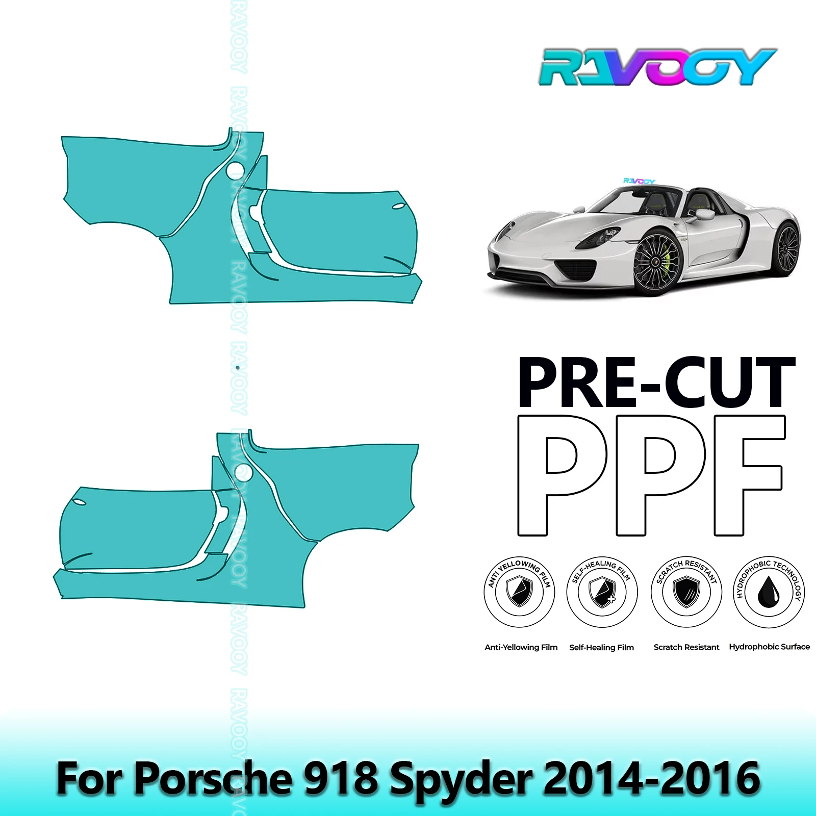 Для Porsche 918 Spyder 2014-2016 8,5 мил прозрачный матовый предварительно вырезанный комплект PPF двери и стойки A/B, набор защитной пленки для краски из ТПУ
Для Porsche 918 Spyder 2014-2016 8,5 мил прозрачный матовый предварительно вырезанный комплект PPF двери и стойки A/B, набор защитной пленки для краски из ТПУ