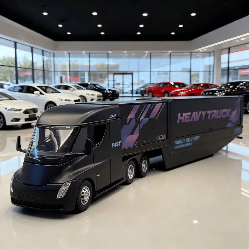 1:32 Alloy Electric Semi Trailer Truck Model Diecast Metal Container Transport Truck Vehicle Car Model Sound Light Kids Toy Gift
1:32 Alloy Electric Semi Trailer Truck Model Diecast Metal Container Transport Truck Vehicle Car Model Sound Light Kids Toy Gift
