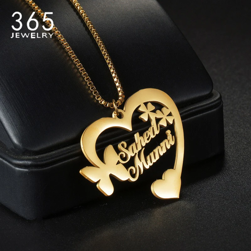 Personalized Customized Butterfly Name Necklace Stainless Steel Box Chain Heart Custom Nameplate Necklace For Women Jewelry Gift
Personalized Customized Butterfly Name Necklace Stainless Steel Box Chain Heart Custom Nameplate Necklace For Women Jewelry Gift