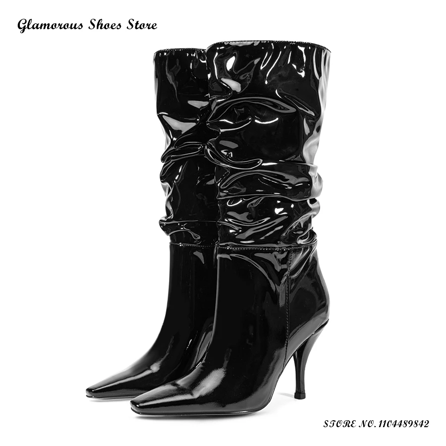 Женские ботильоны-чулки на тонком каблуке-шпильке с острым носком, для вечеринок и офиса, весенне-осенние модные плиссированные сапоги без застежек
Женские ботильоны-чулки на тонком каблуке-шпильке с острым носком, для вечеринок и офиса, весенне-осенние модные плиссированные сапоги без застежек