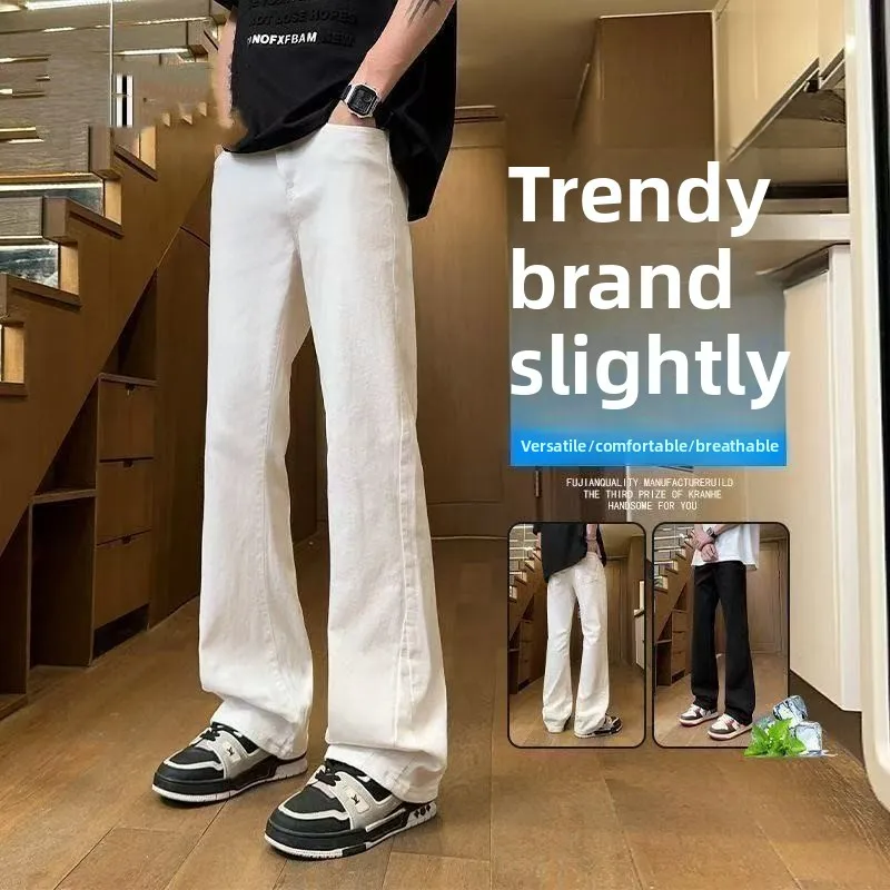 American High Street Vibe Men's White Jeans Straight Leg Wide Leg Pants Autumn Winter Knife Long Trousers Casual Wear
American High Street Vibe Men's White Jeans Straight Leg Wide Leg Pants Autumn Winter Knife Long Trousers Casual Wear