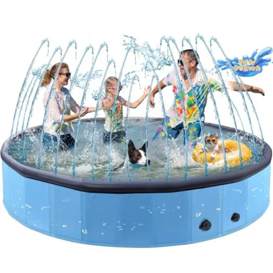 Giant Dog Pool with Sprinkler 95" 2-in-1 Foldable Non-Slip Bathing Tub Heavy Duty Dog Swimming Pool for Outdoor Backyard Summer
Giant Dog Pool with Sprinkler 95" 2-in-1 Foldable Non-Slip Bathing Tub Heavy Duty Dog Swimming Pool for Outdoor Backyard Summer