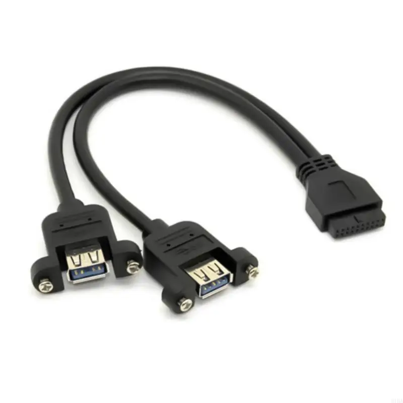 652F 2Port USB3.0 Female Screw Mount to 20pin Header Cable for Easy Front Panel Connection Extension Cable 30cm/11.81inch
652F 2Port USB3.0 Female Screw Mount to 20pin Header Cable for Easy Front Panel Connection Extension Cable 30cm/11.81inch