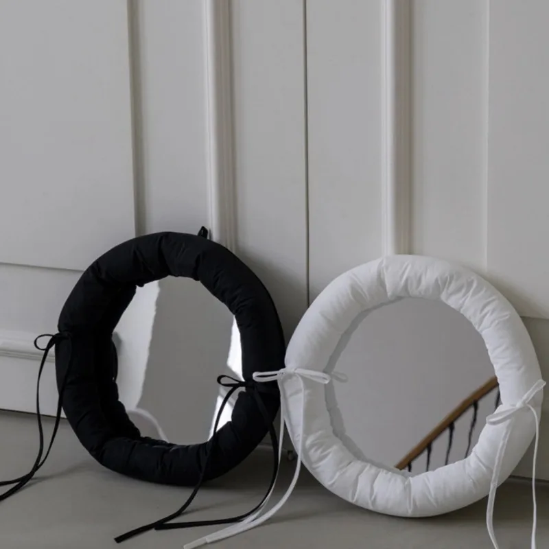 Pure Color Cotton Cloth Hanging Mirror Home Decor Soft Cotton Filling Makeup Mirrors Portable Round Acrylic Mirror
Pure Color Cotton Cloth Hanging Mirror Home Decor Soft Cotton Filling Makeup Mirrors Portable Round Acrylic Mirror