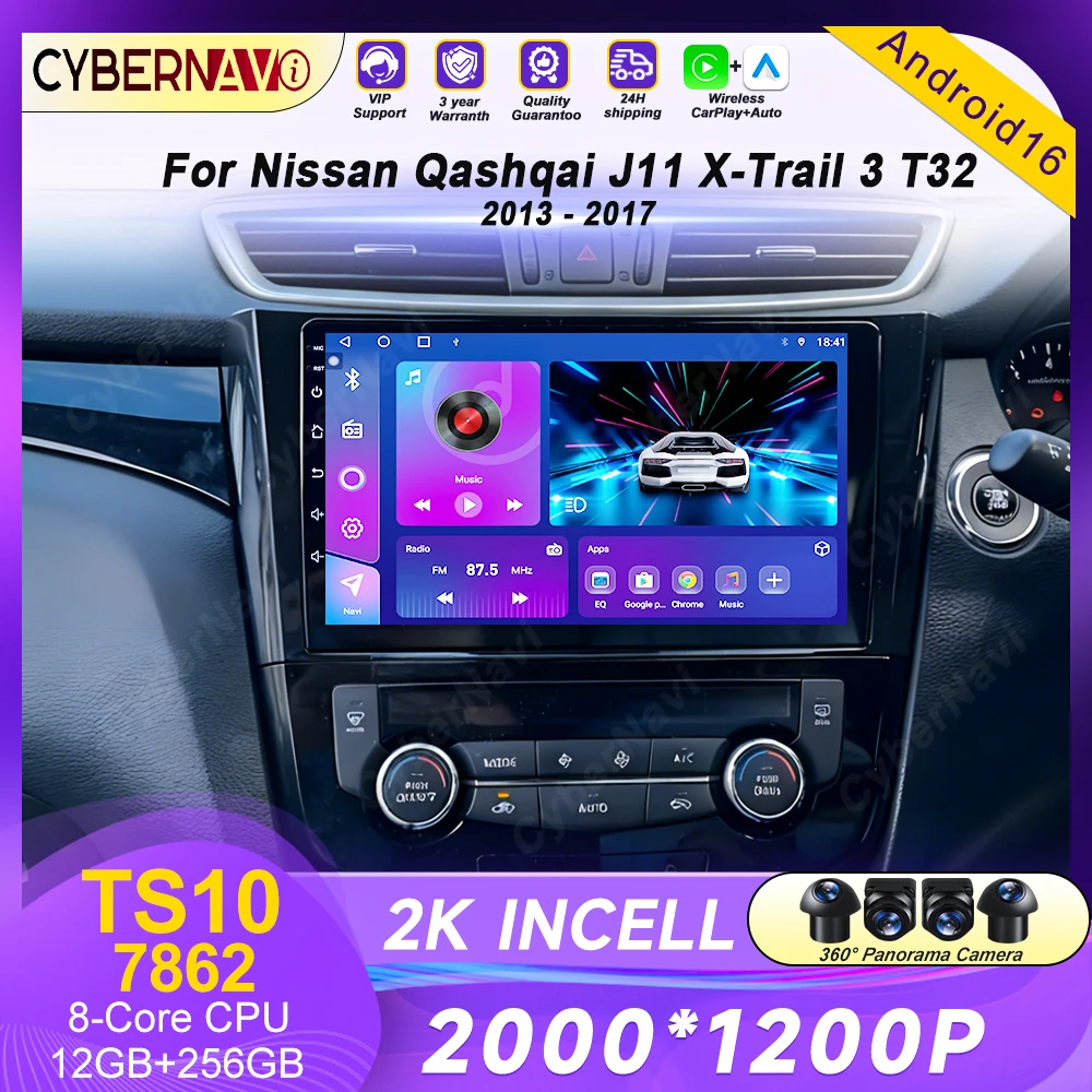 Android Carplay BT Auto For Nissan X-Trail Xtrail X - Trail 3 T32 2013-2022 Qashqai 2 J11 Car Radio Multimedia Player Stereo GPS
Android Carplay BT Auto For Nissan X-Trail Xtrail X - Trail 3 T32 2013-2022 Qashqai 2 J11 Car Radio Multimedia Player Stereo GPS