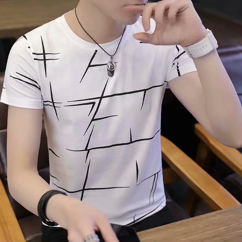 Mens O-Neck Print T-shirt Fashion Blouse Pullover Short Sleeve Slim Fit Muscle Top Boyfriend's Casual Travel T-shirt Summer
Mens O-Neck Print T-shirt Fashion Blouse Pullover Short Sleeve Slim Fit Muscle Top Boyfriend's Casual Travel T-shirt Summer