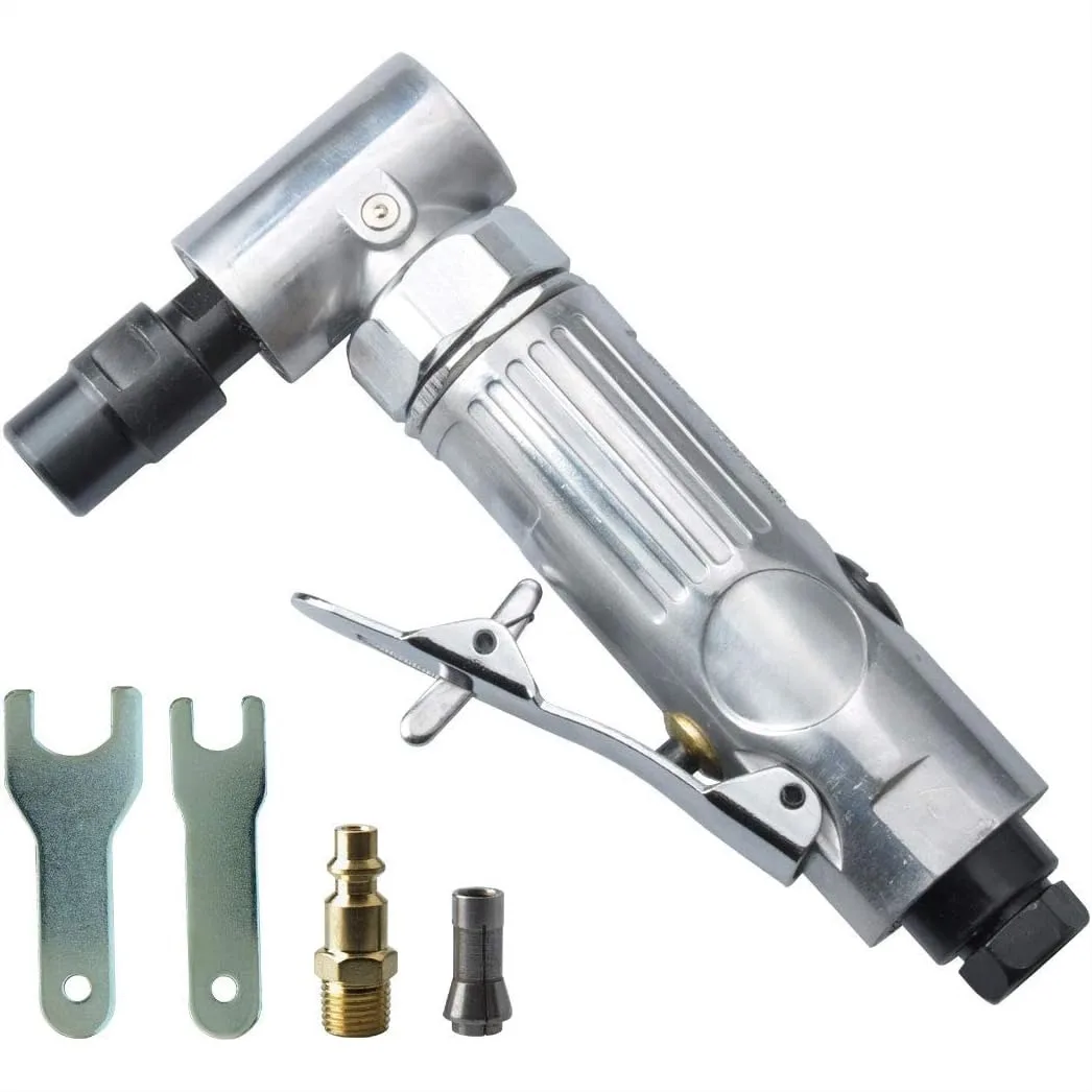 1/4-Inch 90° Angle Air Die Grinder, Mini Pneumatic Grinder for Grinding, Polishing, Porting, and Deburring with Variable Speed
1/4-Inch 90° Angle Air Die Grinder, Mini Pneumatic Grinder for Grinding, Polishing, Porting, and Deburring with Variable Speed