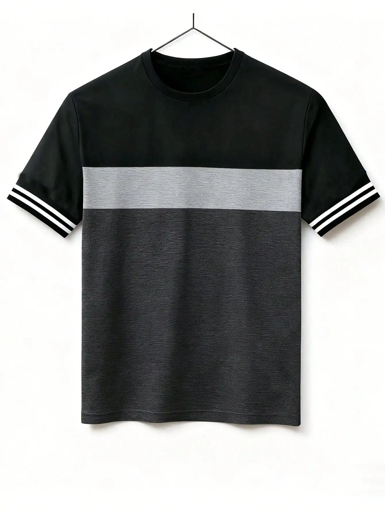 Mens Color Block Short Sleeve Tee For Spring Summer
Mens Color Block Short Sleeve Tee For Spring Summer
