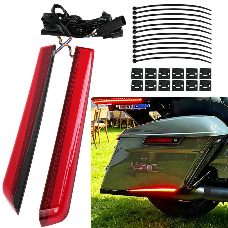 Motorcycle LED Saddle Bag Brake Turn Signal Running Light for Harley Touring Electra Glide Road Street Glide CVO 2014-2024
Motorcycle LED Saddle Bag Brake Turn Signal Running Light for Harley Touring Electra Glide Road Street Glide CVO 2014-2024