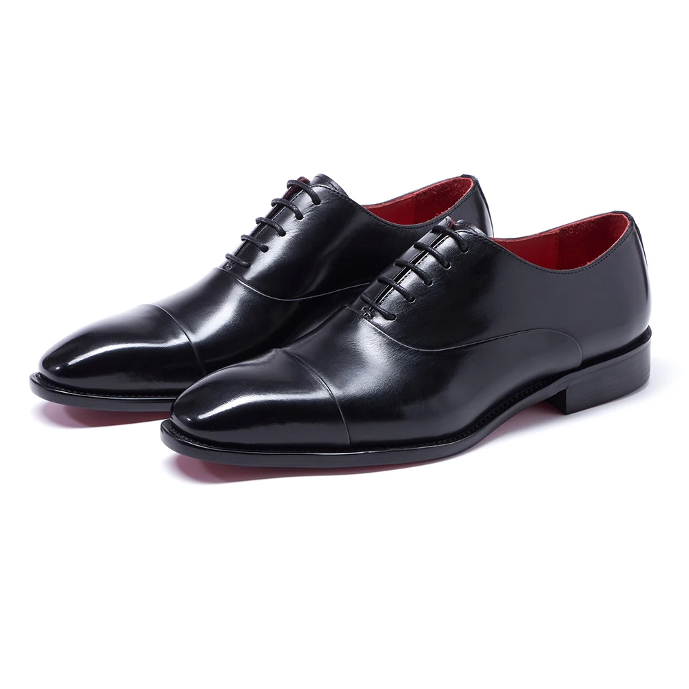 Men's Handmade Genuine Leather Black Oxford Lace-Up Shoes - Non-Slip Sole, Heightened, Business Wedding Office Shoes
Men's Handmade Genuine Leather Black Oxford Lace-Up Shoes - Non-Slip Sole, Heightened, Business Wedding Office Shoes