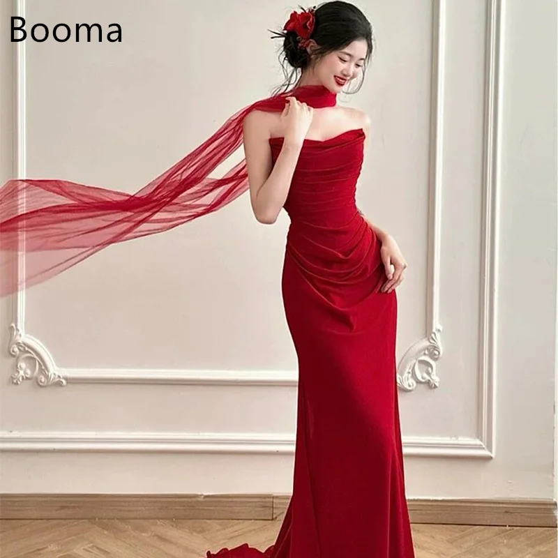 Booma Mermaid Prom Dresses Elegant Strapless Formal Gowns for Women Sleeveless Pleat Evening Dress Customized 2025
Booma Mermaid Prom Dresses Elegant Strapless Formal Gowns for Women Sleeveless Pleat Evening Dress Customized 2025