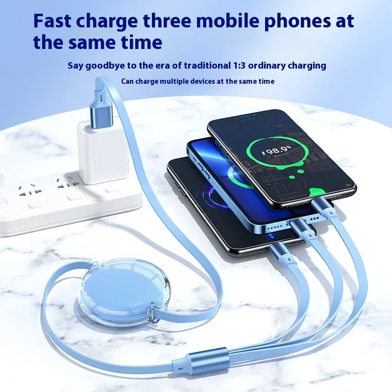 6A 100W 3 in 1 Fast USB Cable for Huawei/Honor Retractable Portable 3 in 1 Micro USB Type C Charger Cable For apple Samsung
6A 100W 3 in 1 Fast USB Cable for Huawei/Honor Retractable Portable 3 in 1 Micro USB Type C Charger Cable For apple Samsung