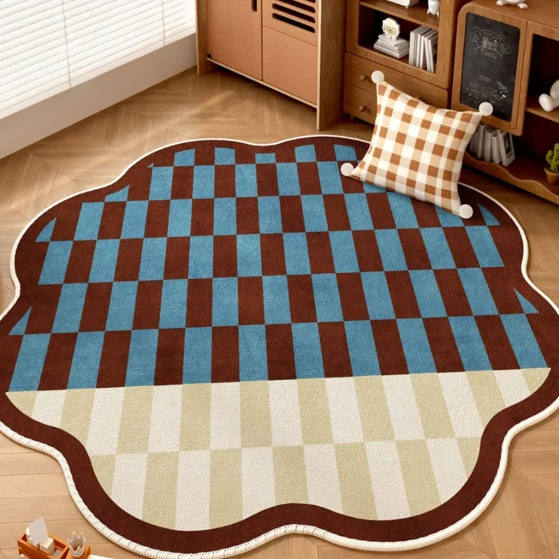 Retro American Living Room Carpet Contrast Color Plaid High-end Bedroom Plush Rug Special-shaped Irregular Floor Mat Alfombra
Retro American Living Room Carpet Contrast Color Plaid High-end Bedroom Plush Rug Special-shaped Irregular Floor Mat Alfombra