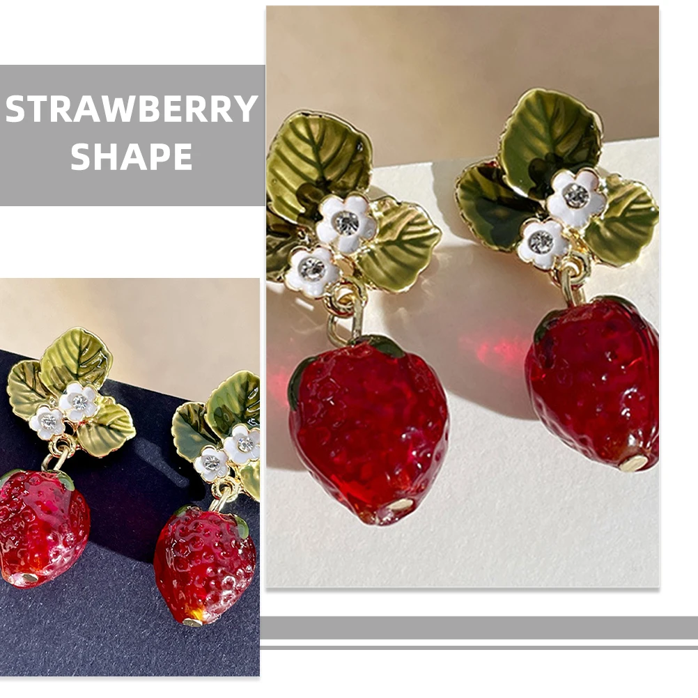 Raspberry Women Cute Fruit Strawberry Tree Leaf Design Lightweight Spring Summer Fashion Trendy Dainty Aesthetic Stud Earrings
Raspberry Women Cute Fruit Strawberry Tree Leaf Design Lightweight Spring Summer Fashion Trendy Dainty Aesthetic Stud Earrings