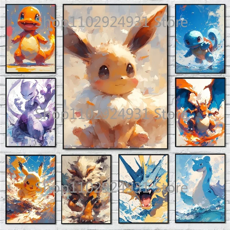 Anime Classic Pokemon Poster Wall Art Colorful Aesthetics Pikachu Family Bedroom Wall Decor Canvas Painting Best Kids Gift
Anime Classic Pokemon Poster Wall Art Colorful Aesthetics Pikachu Family Bedroom Wall Decor Canvas Painting Best Kids Gift