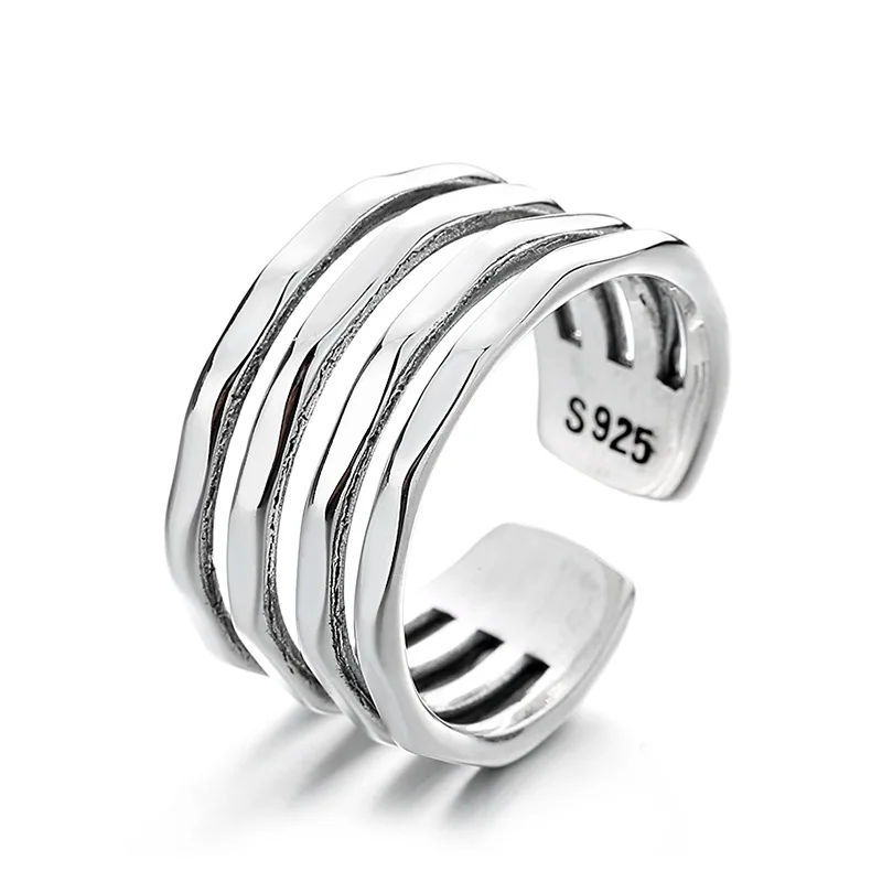 S925 Silver Jewelry Wide Multi-Layer Irregular Opening Ring for Men and Women Personalized Trend Ins Cool Style
S925 Silver Jewelry Wide Multi-Layer Irregular Opening Ring for Men and Women Personalized Trend Ins Cool Style