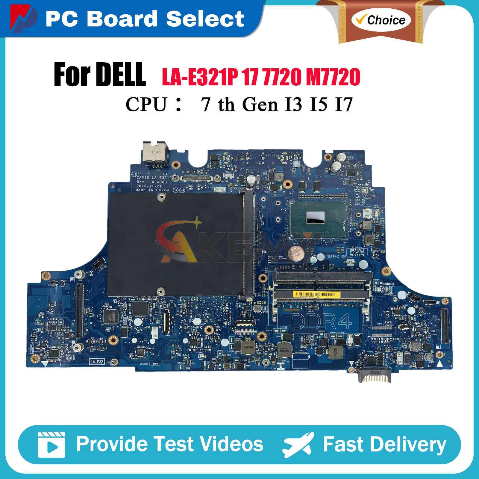 Материнская плата для ноутбука DELL Precision M7720 7720 CAP10 LA-E321P с процессором i5 i7 DDR4 0FDXD7 0RFCWJ протестирована нормально
Материнская плата для ноутбука DELL Precision M7720 7720 CAP10 LA-E321P с процессором i5 i7 DDR4 0FDXD7 0RFCWJ протестирована нормально